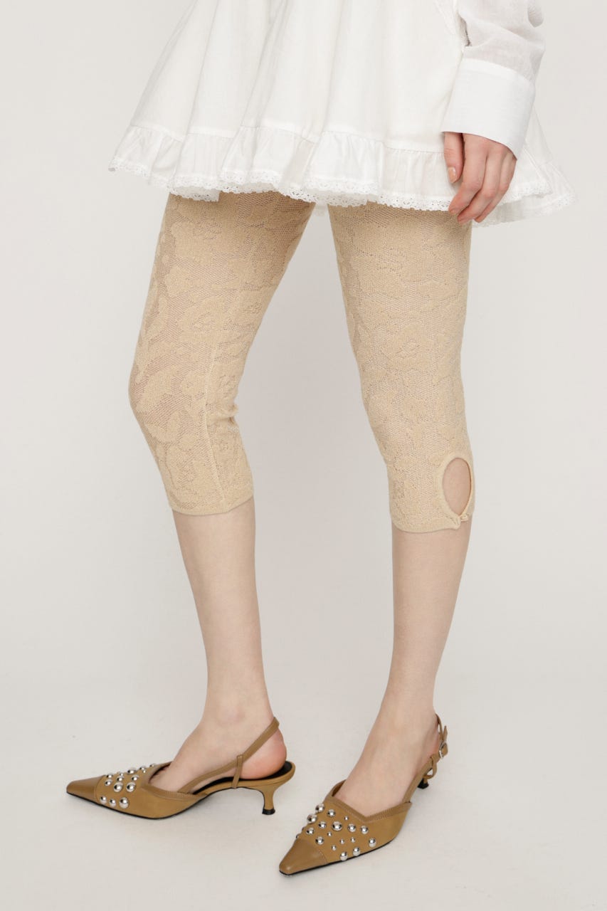 KNIT SABRINA パンツ BEG FREE