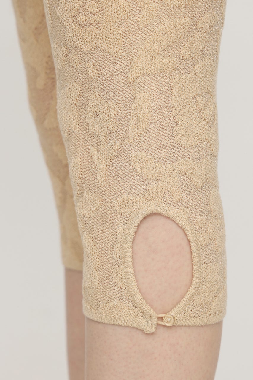 KNIT SABRINA パンツ BEG FREE