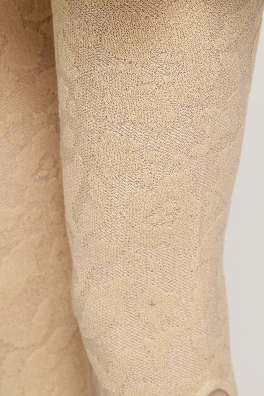 KNIT SABRINA パンツ BEG FREE