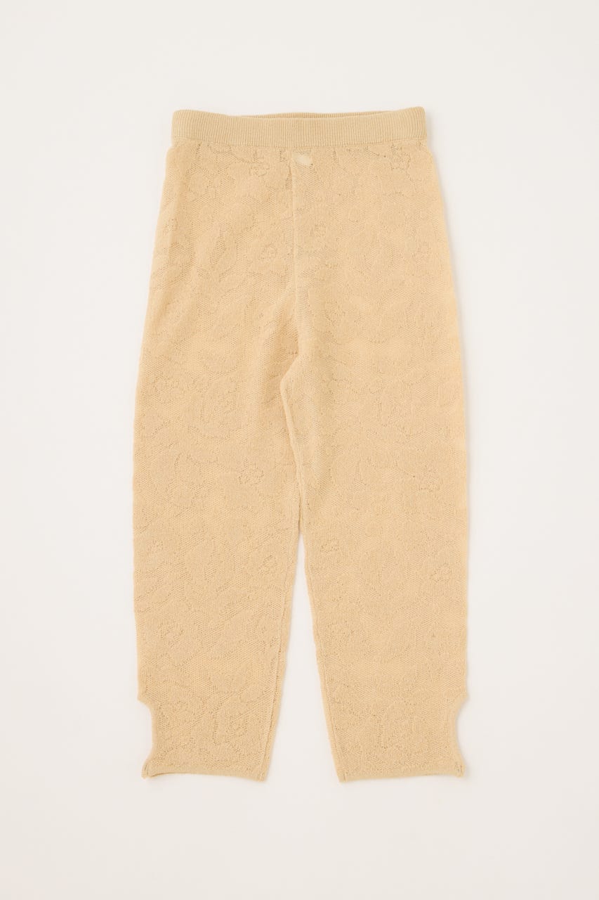 KNIT SABRINA パンツ BEG FREE