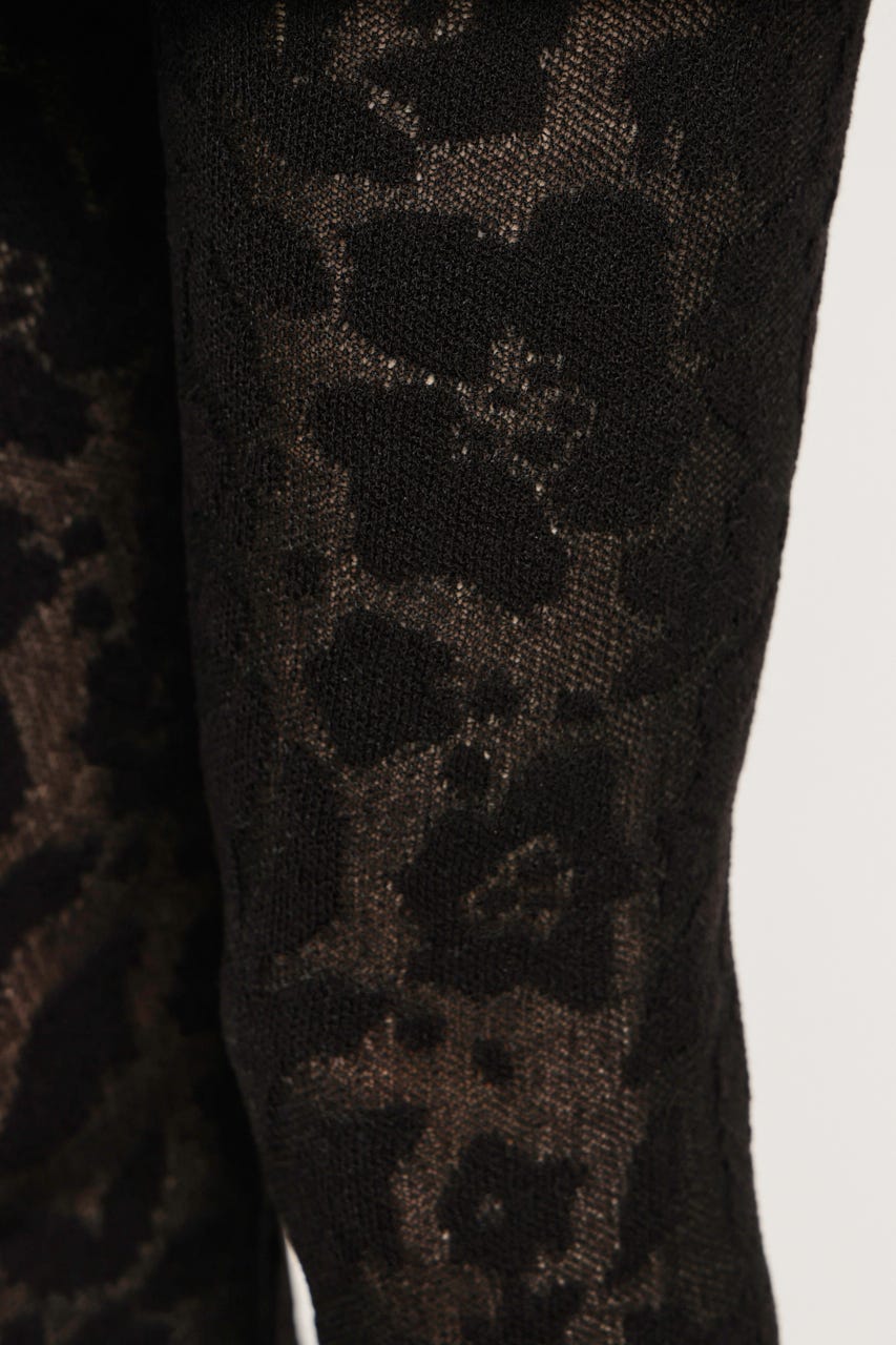 KNIT SABRINA パンツ BLK FREE