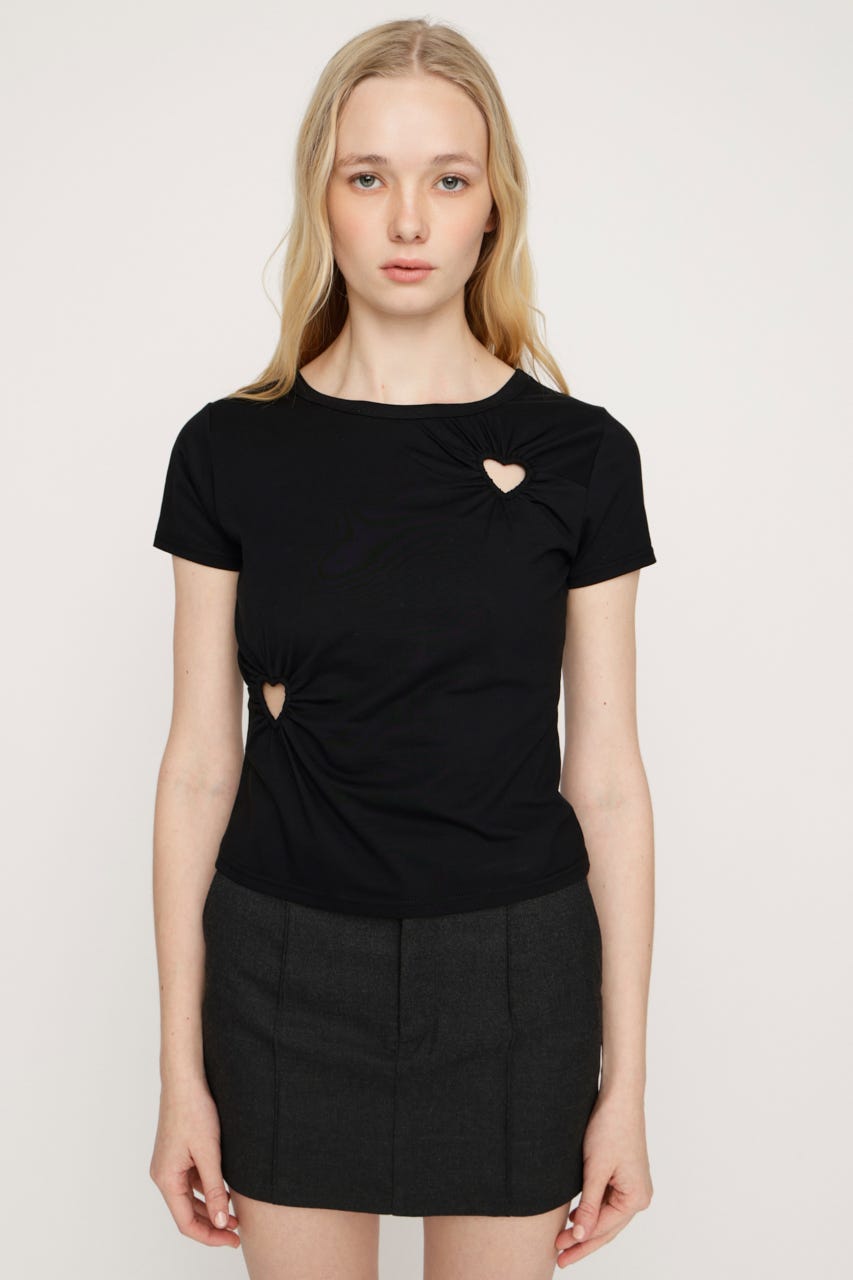 HEART HOLE 2P トップス M/BLK FREE