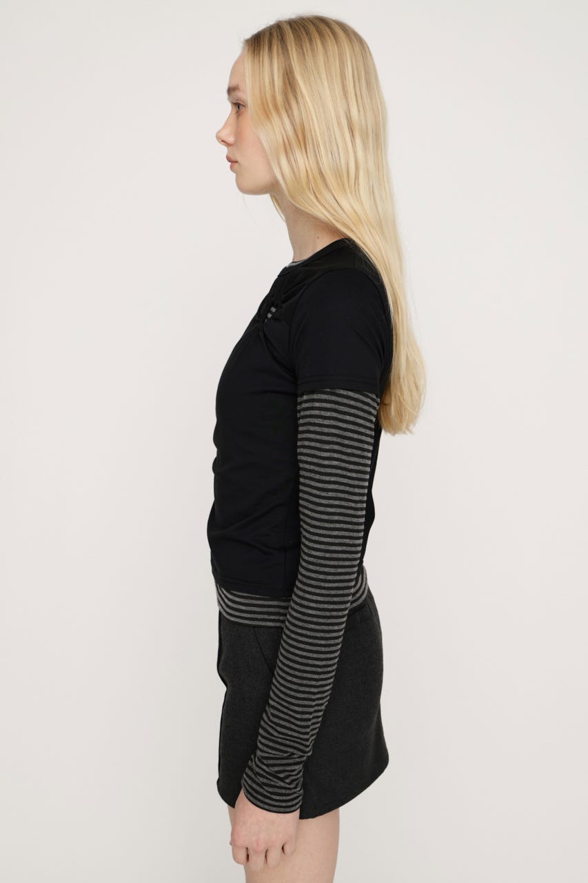 HEART HOLE 2P トップス M/BLK FREE