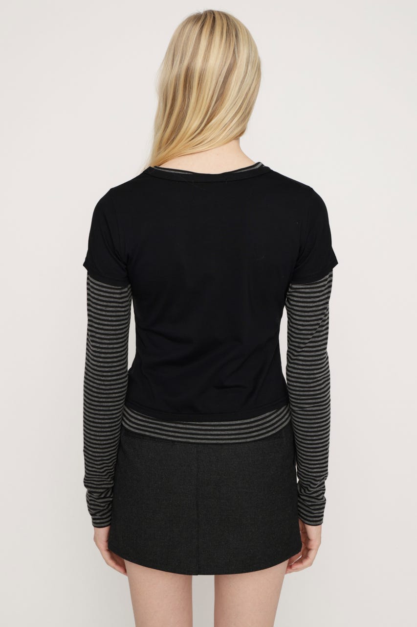 HEART HOLE 2P トップス M/BLK FREE