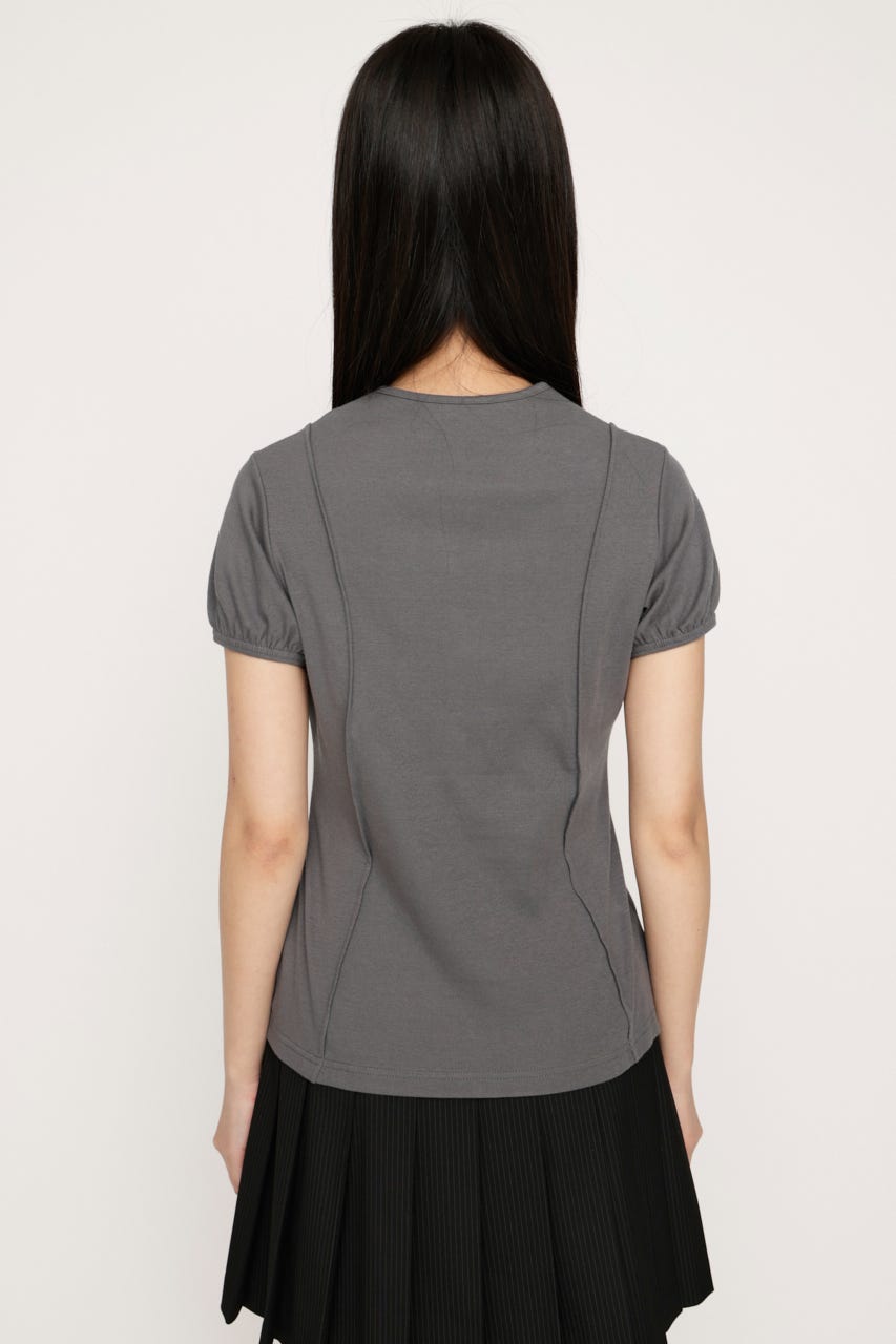 FRONT BUTTON TIE トップス GRY FREE