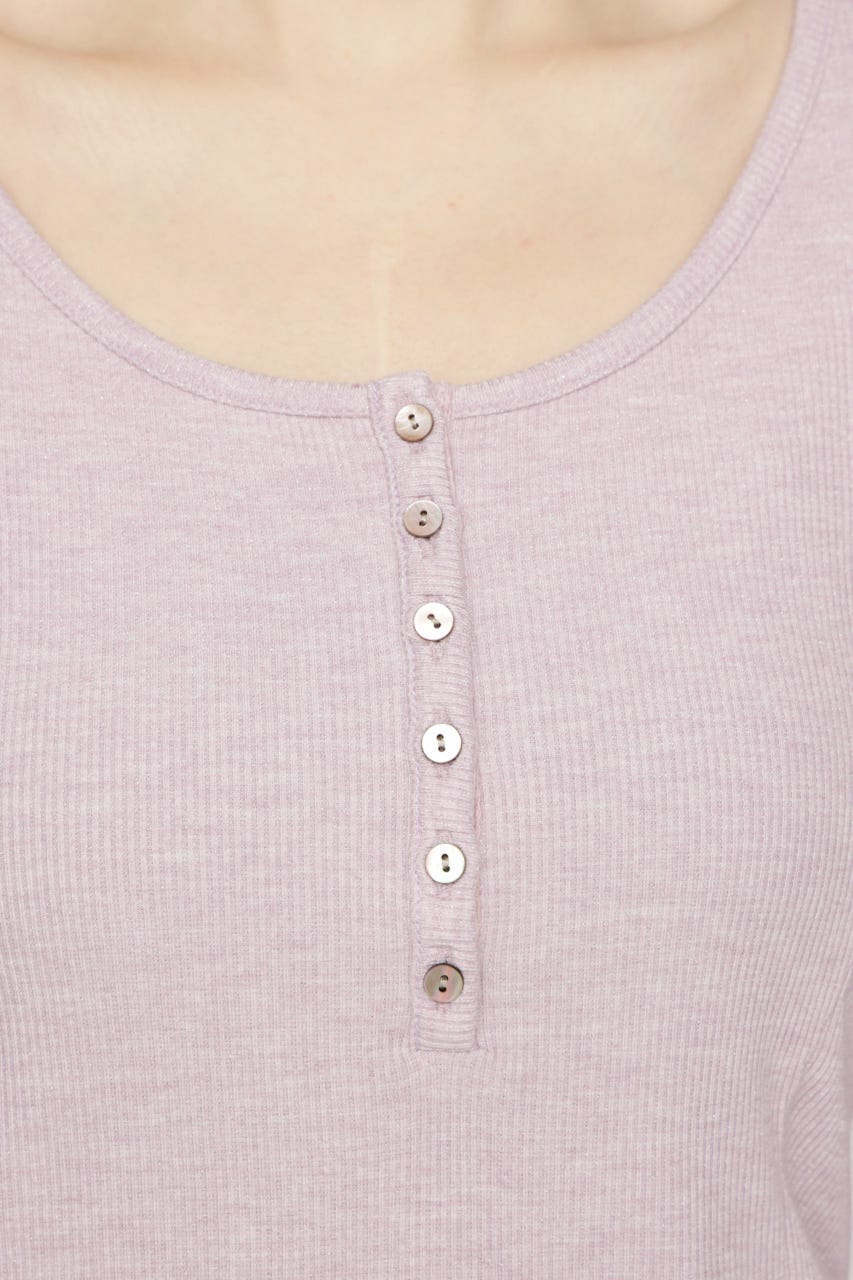 HENRY NECK CUT トップス L/PUR FREE