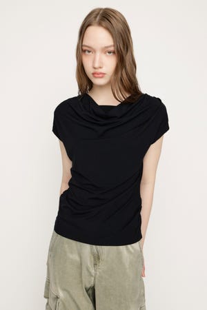 DRAPE NECK CUT トップス