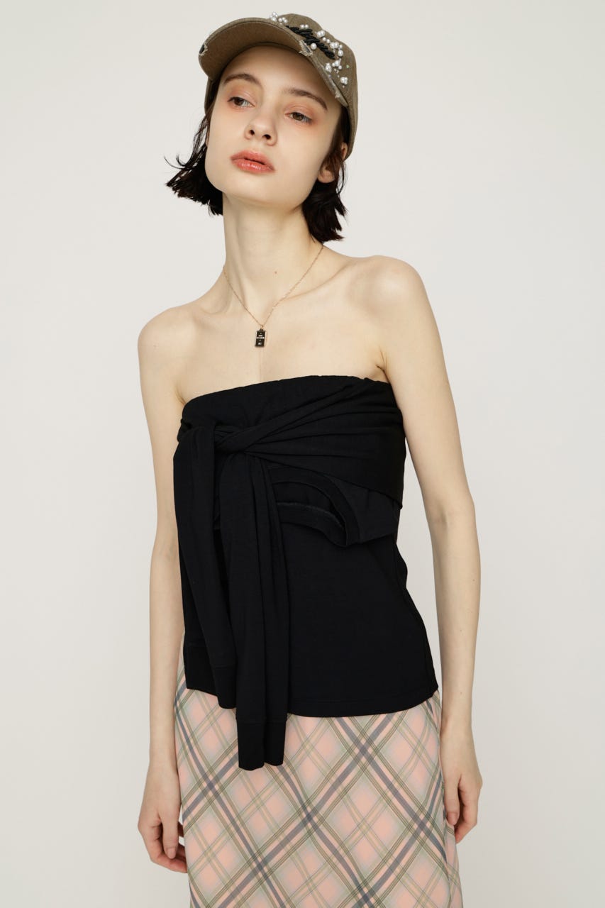 MANY WAY TUBE トップス BLK FREE