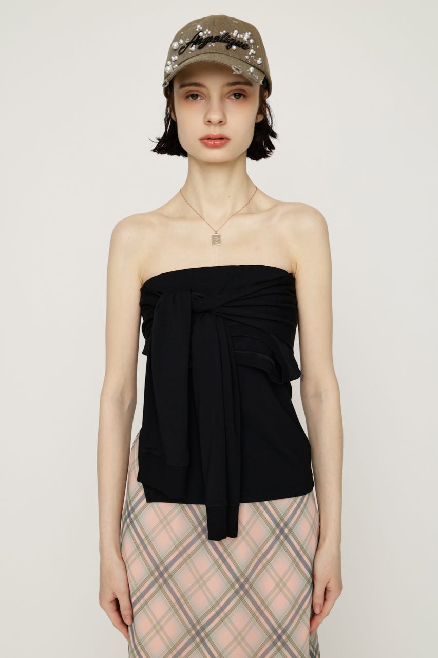 MANY WAY TUBE トップス BLK FREE