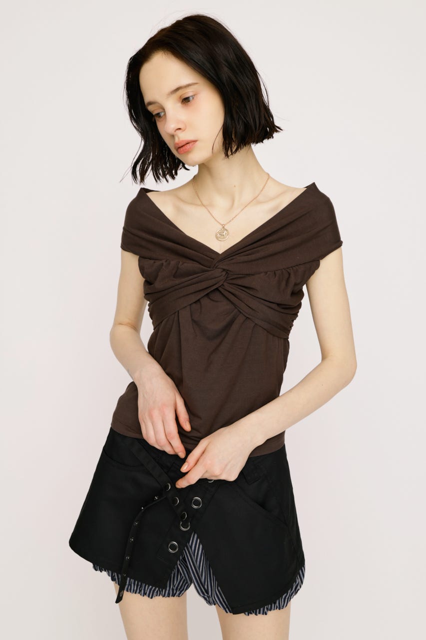 TWIST CUT トップス BRN FREE