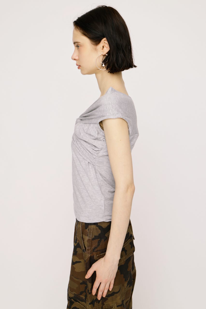 TWIST CUT トップス T.GRY FREE
