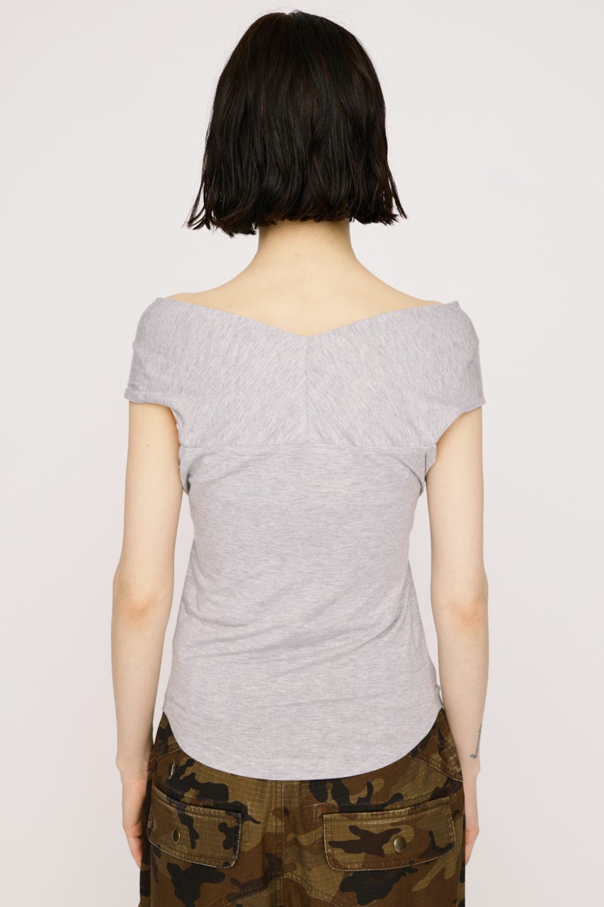 TWIST CUT トップス T.GRY FREE