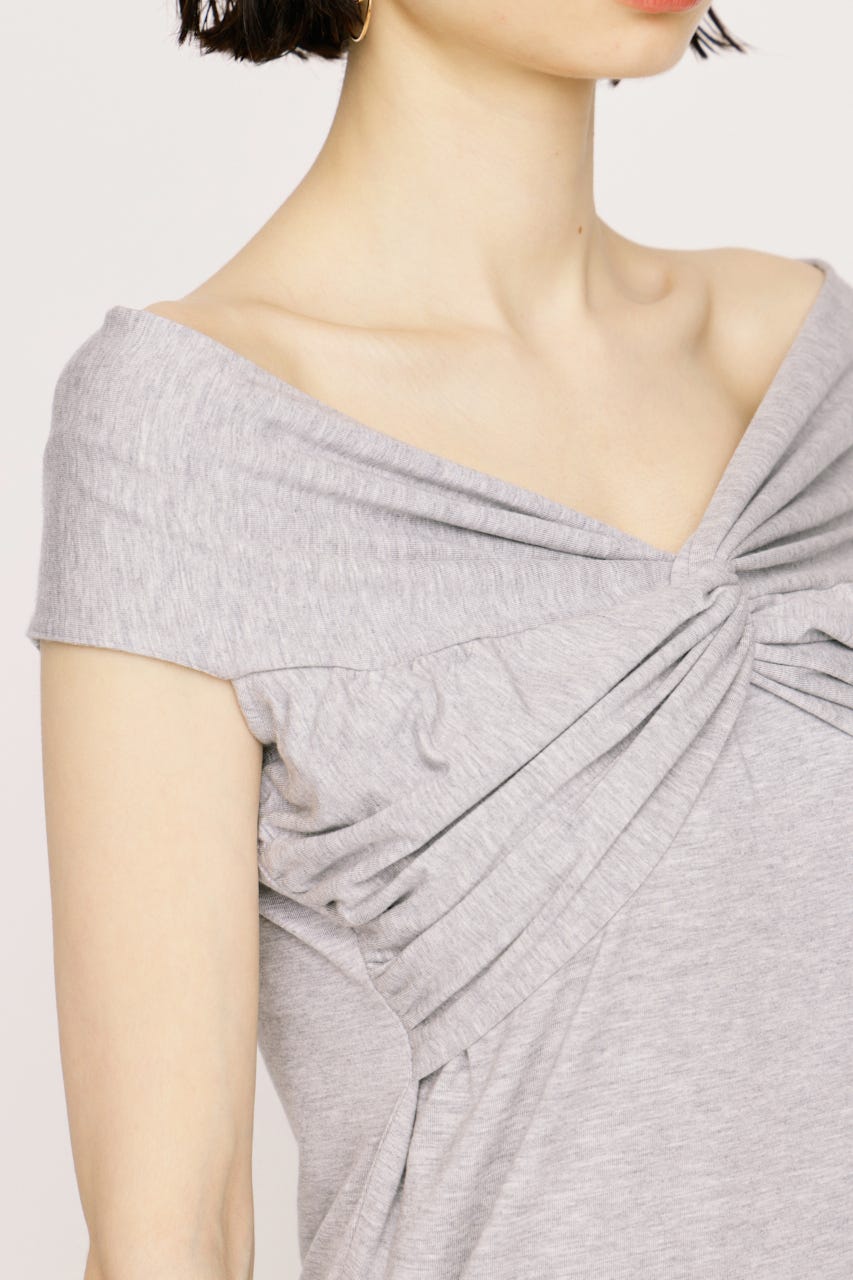 TWIST CUT トップス T.GRY FREE