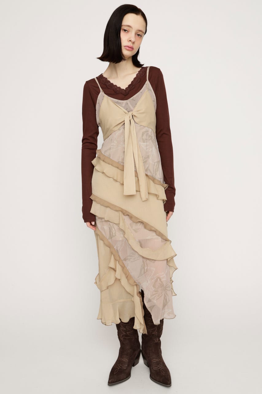 LACE DOCKING CUT トップス BRN FREE