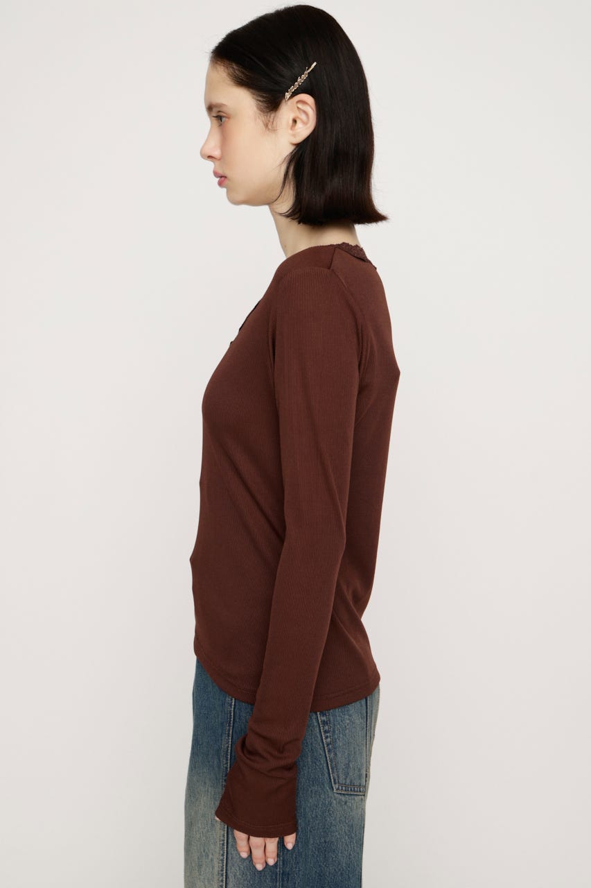 LACE DOCKING CUT トップス BRN FREE