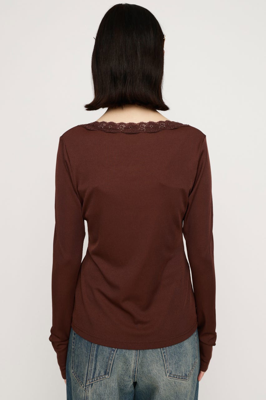 LACE DOCKING CUT トップス BRN FREE