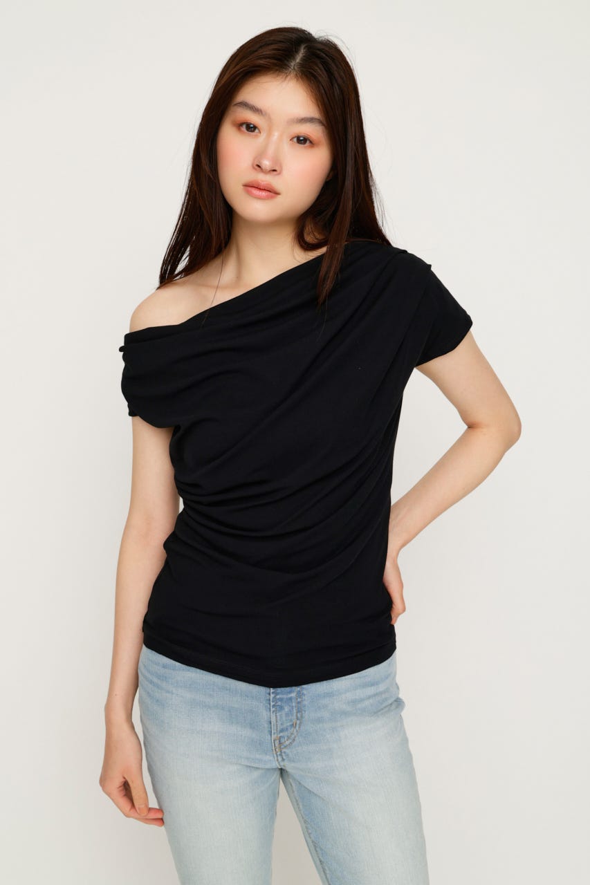 SLY | ONE SHOULDER CUT トップス (Tシャツ・カットソー(半袖) ) |SHEL