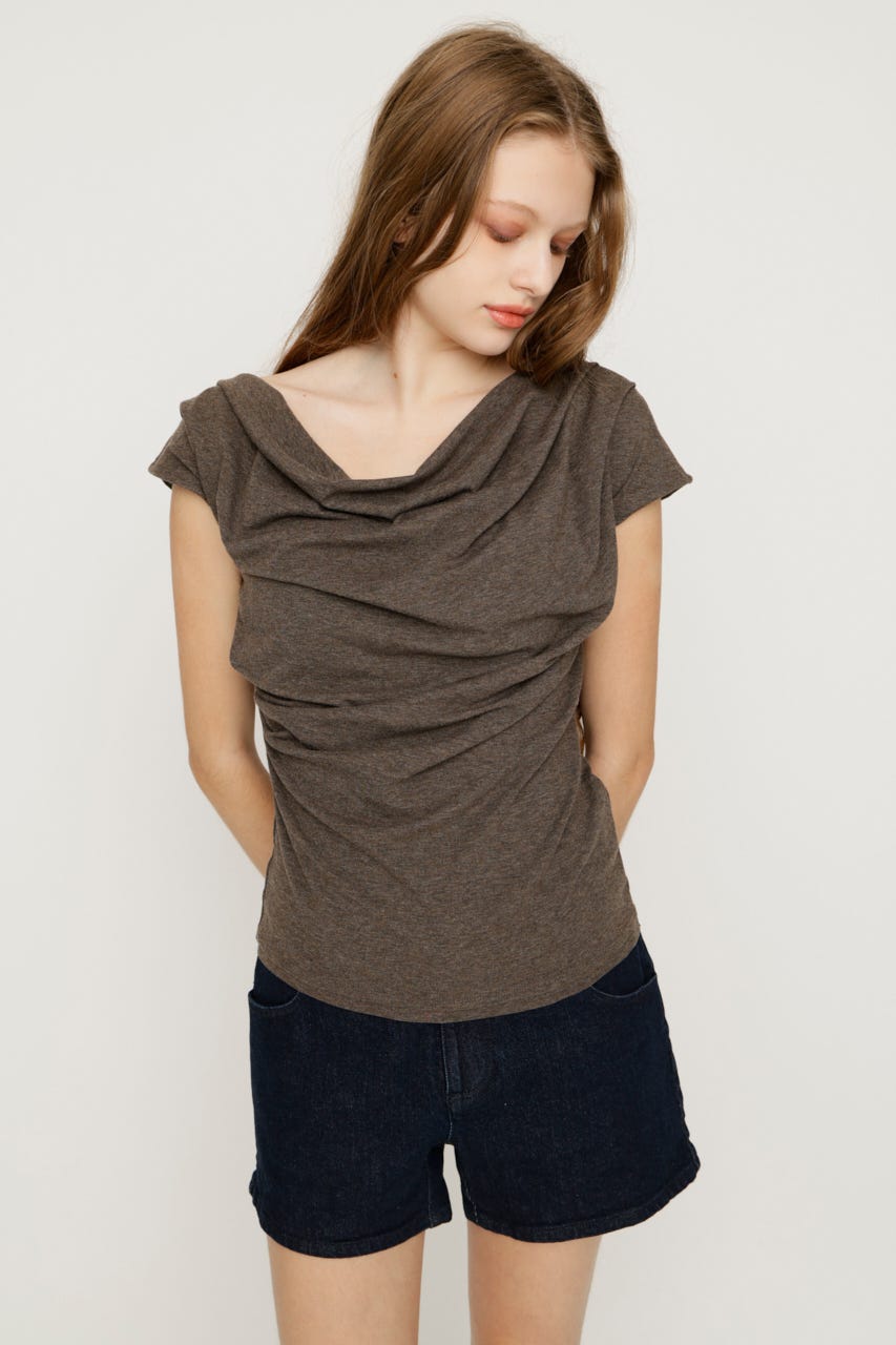 ONE SHOULDER CUT トップス BRN FREE