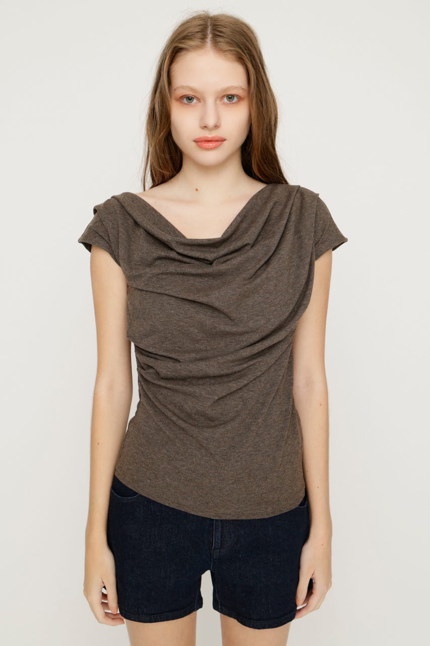 ONE SHOULDER CUT トップス BRN FREE