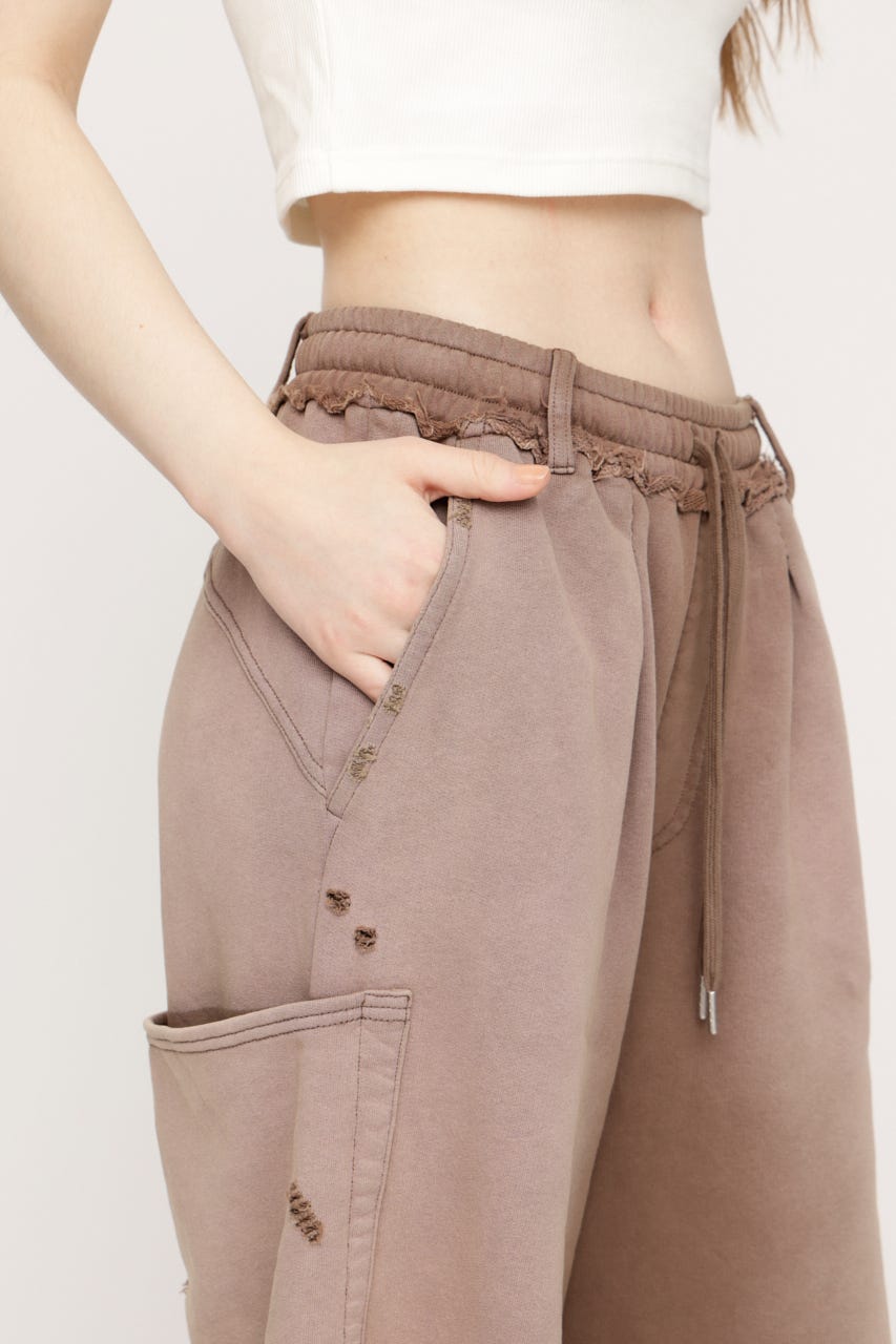 SW TUCK HALF パンツ BRN FREE