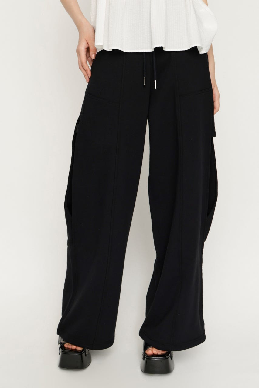 SIDE HOLE CUT パンツ BLK 1