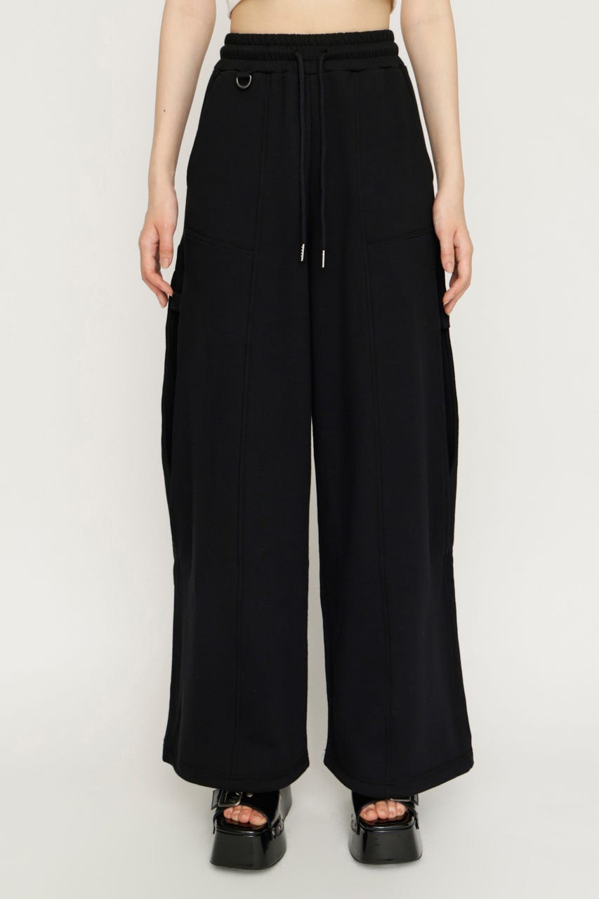 SIDE HOLE CUT パンツ BLK 1