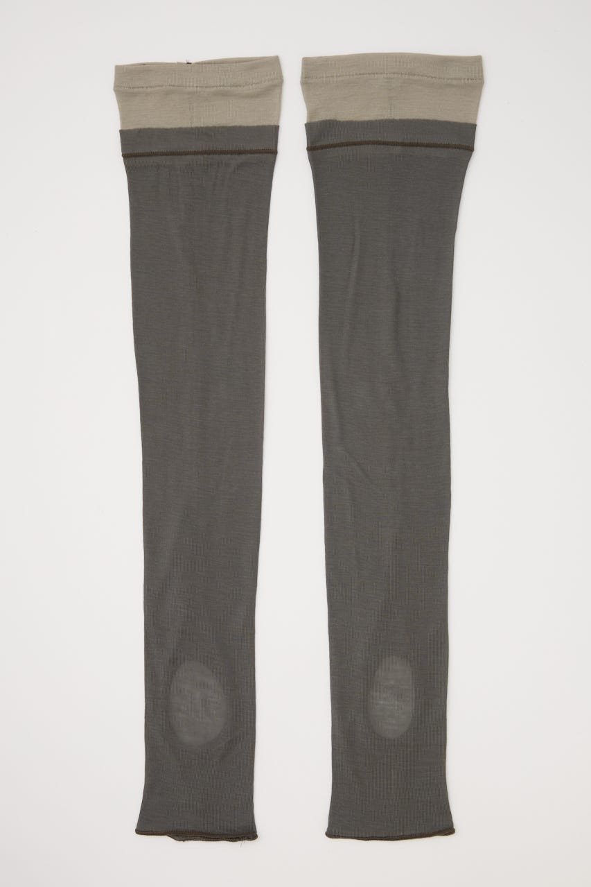 LAYERED SHEER LEG WARMER GRY FREE