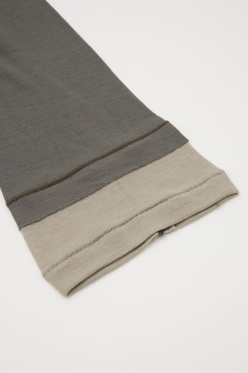 LAYERED SHEER LEG WARMER GRY FREE