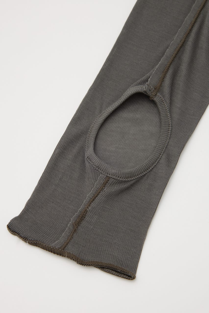 LAYERED SHEER LEG WARMER GRY FREE