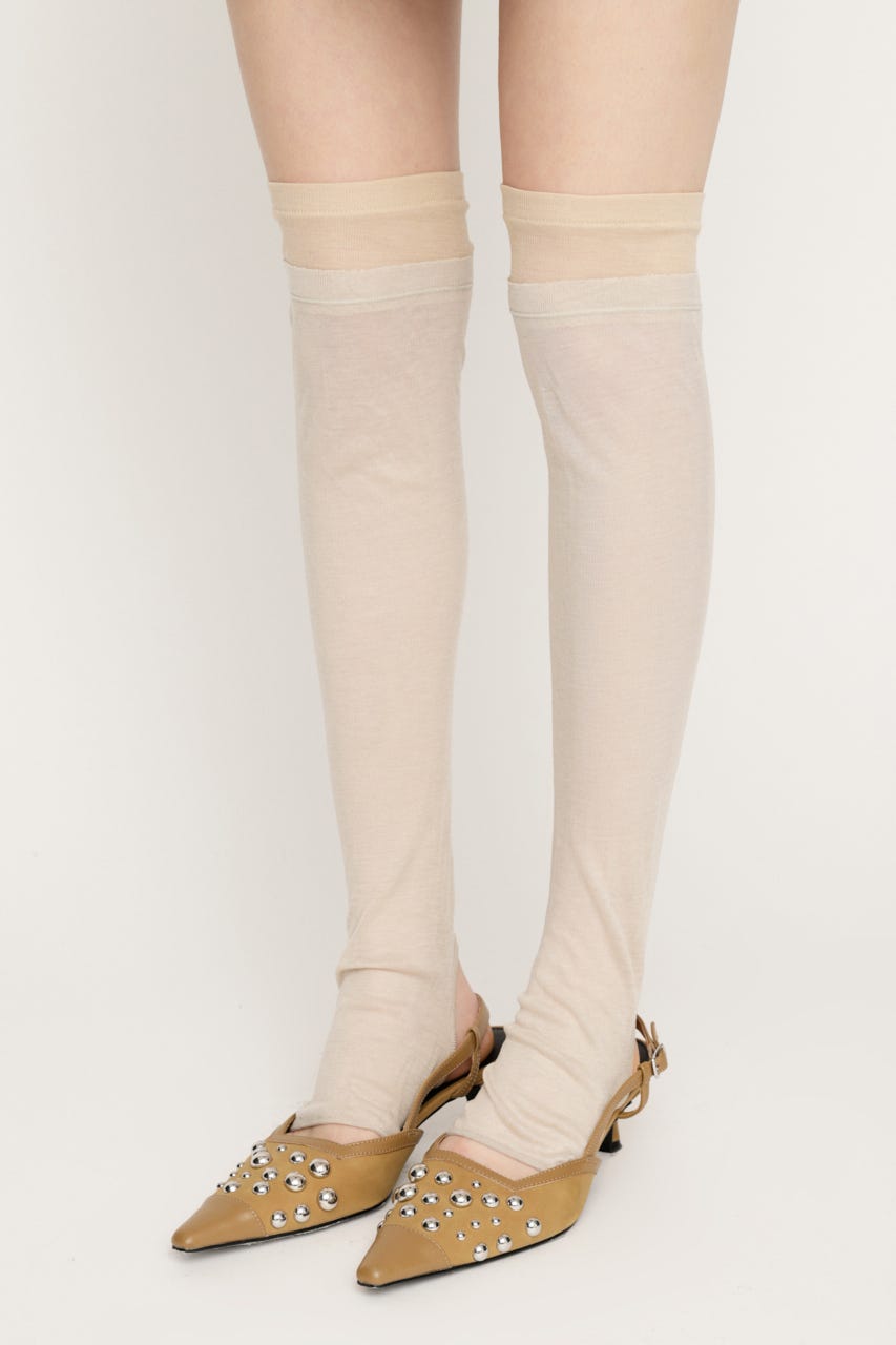 LAYERED SHEER LEG WARMER L/BEG FREE