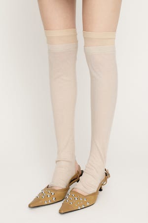 LAYERED SHEER LEG WARMER