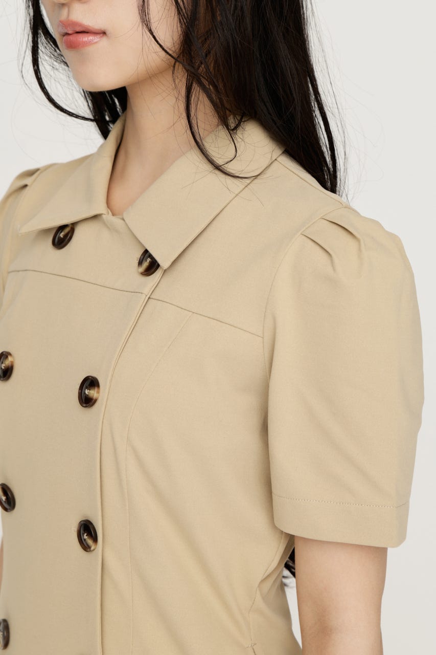 【SNSで話題のアイテムの新色登場！】CUT BALLOON ショートワンピース BEG 2