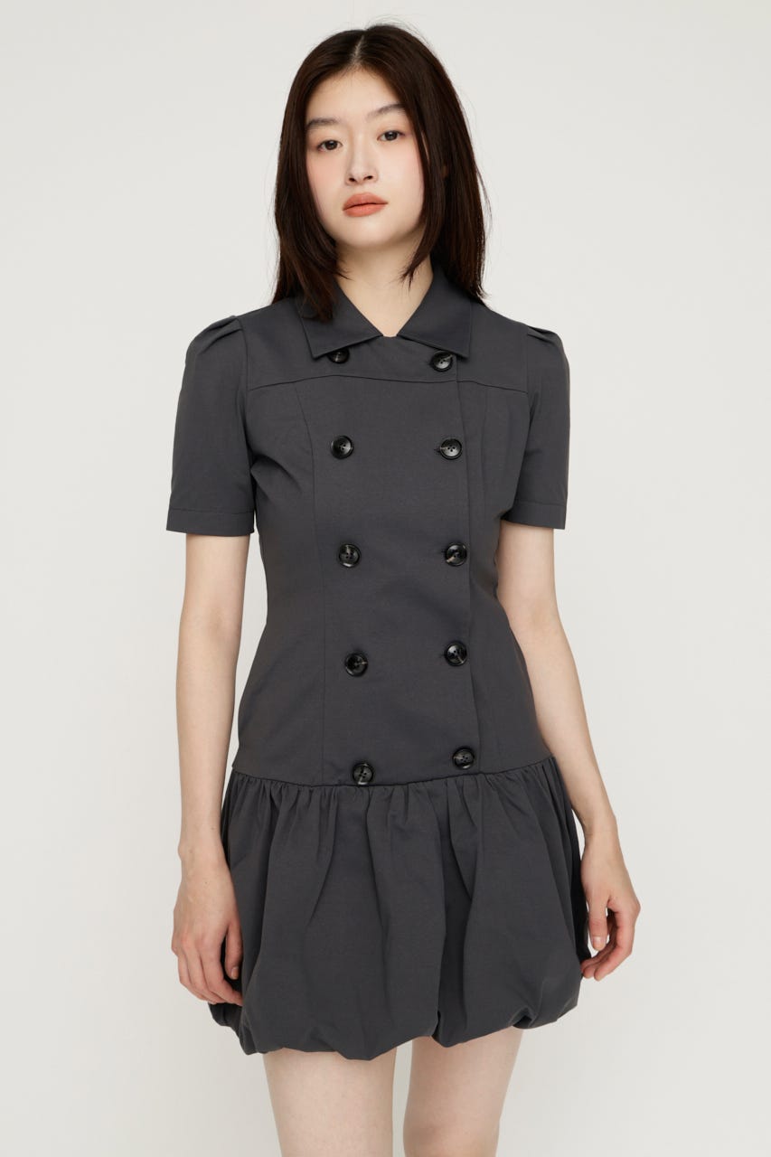 【SNSで話題のアイテムの新色登場！】CUT BALLOON ショートワンピース