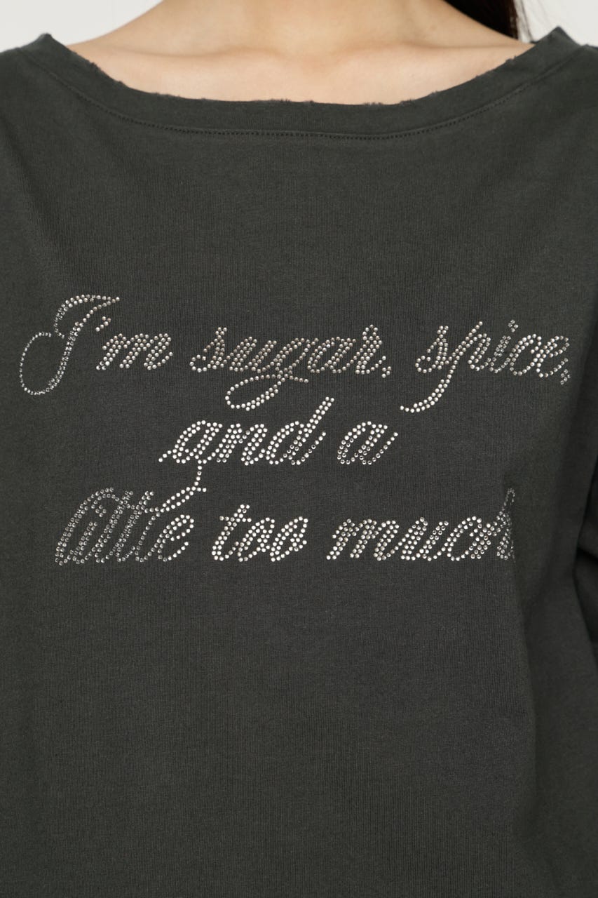 2WAY SHOULDER LOOSE Tシャツ L/BLK FREE