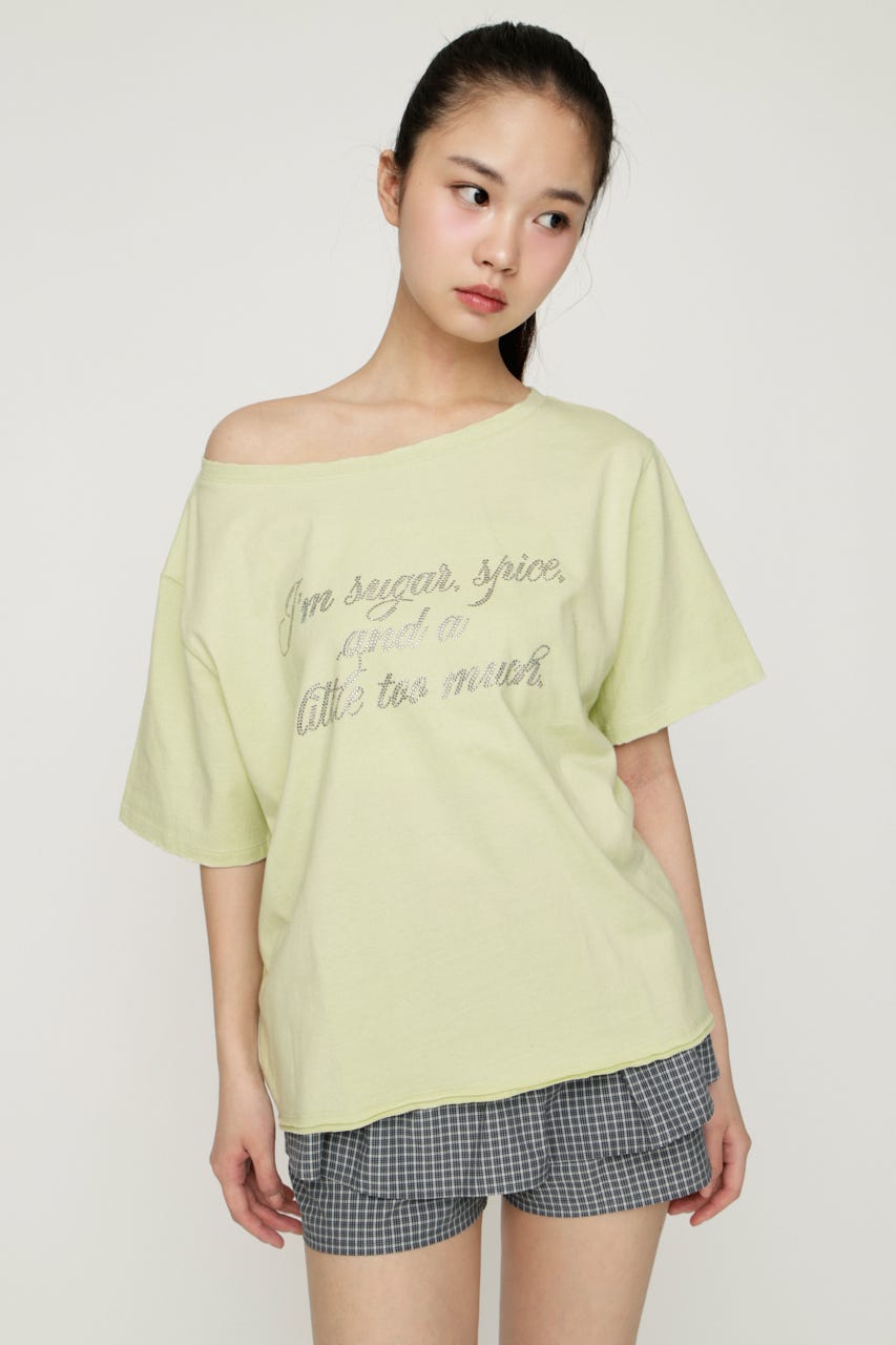 2WAY SHOULDER LOOSE Tシャツ MINT FREE