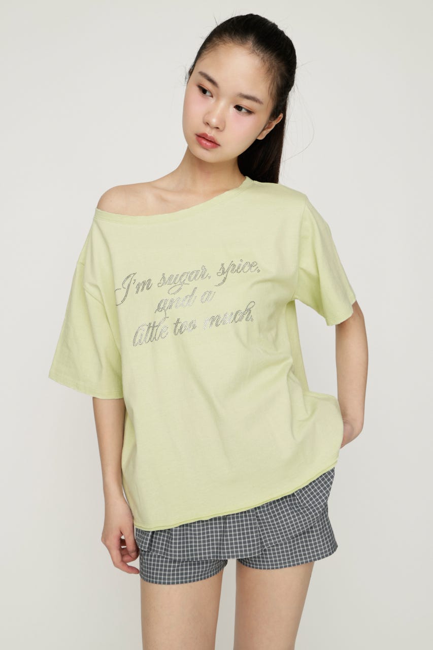 2WAY SHOULDER LOOSE Tシャツ MINT FREE