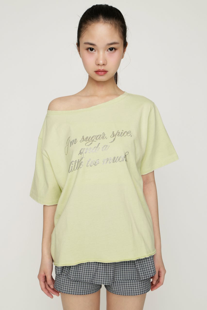 2WAY SHOULDER LOOSE Tシャツ MINT FREE