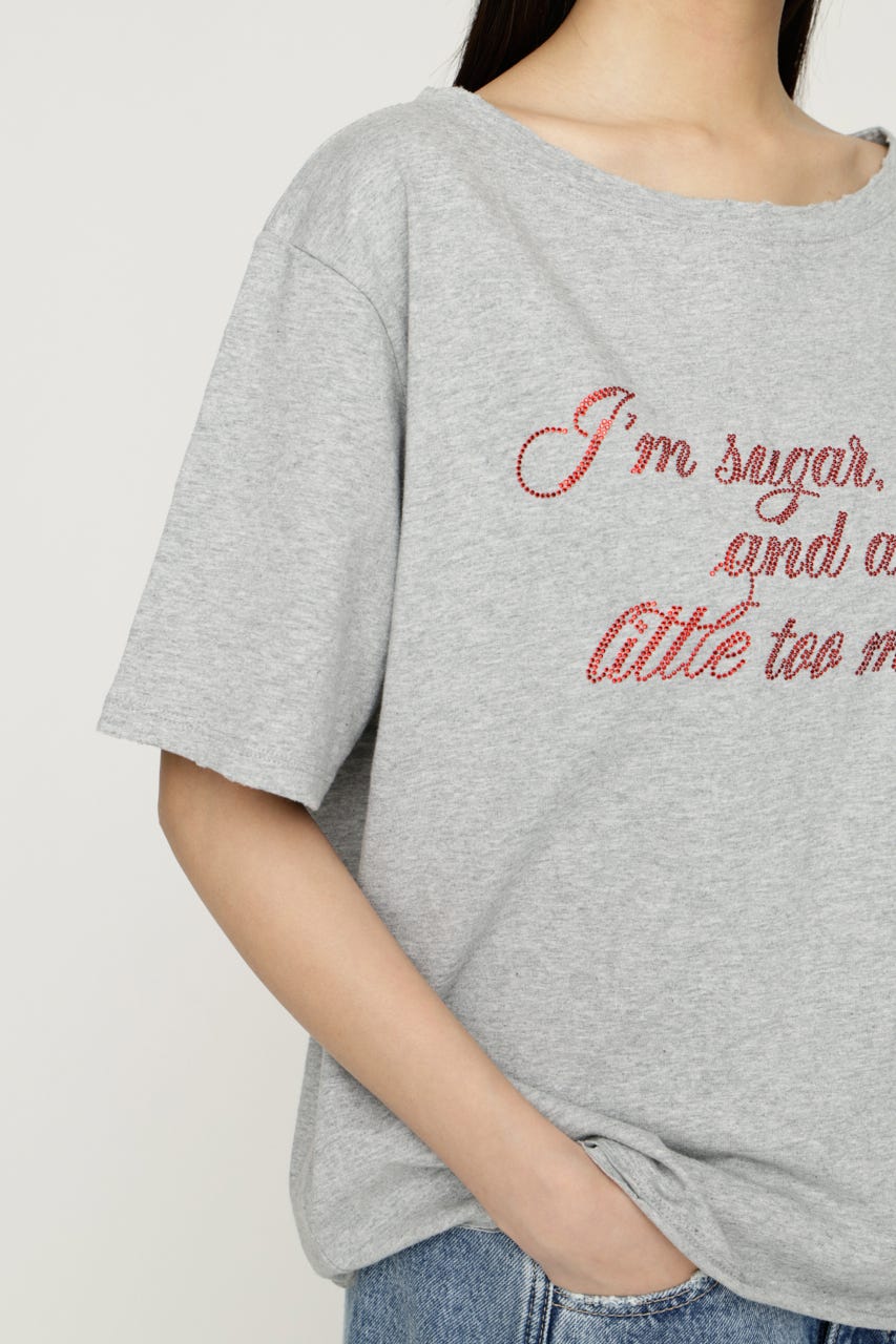 2WAY SHOULDER LOOSE Tシャツ T.GRY FREE