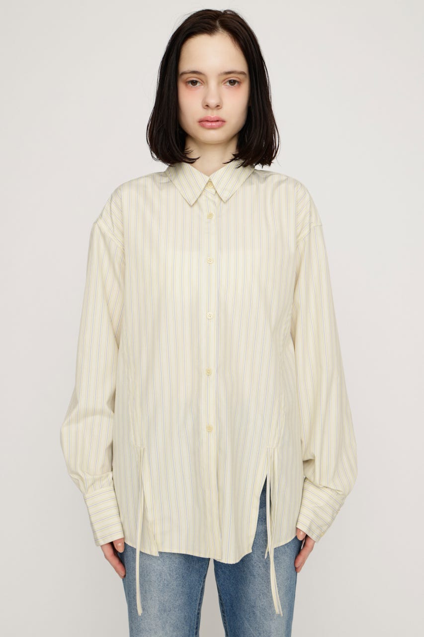 BUSTIER LAYERED GATHER シャツ M/YEL FREE