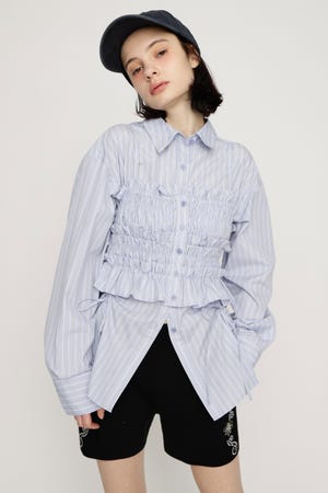 BUSTIER LAYERED GATHER シャツ