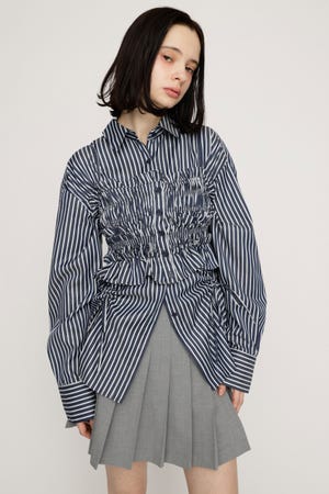 BUSTIER LAYERED GATHER シャツ