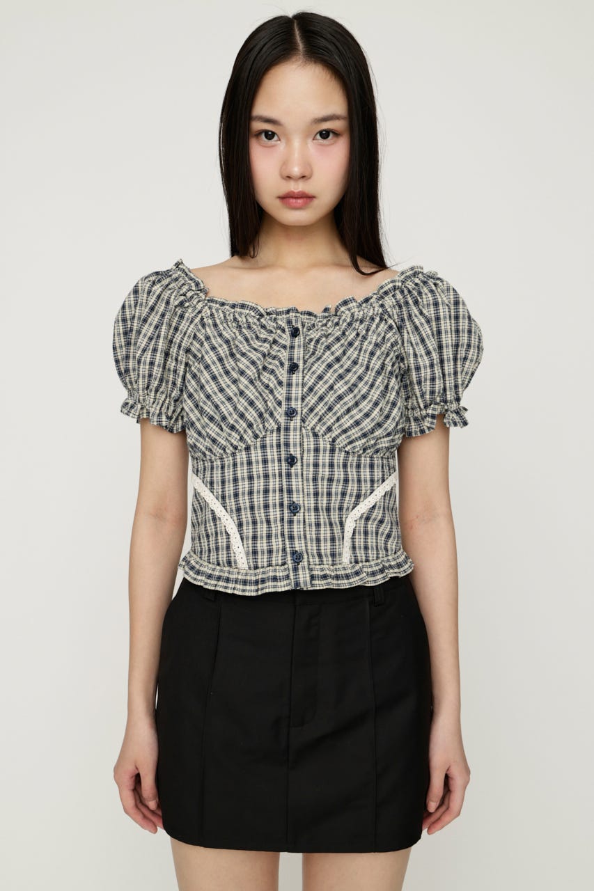 2WAY PUFF SLEEVE トップス Multi_1 FREE