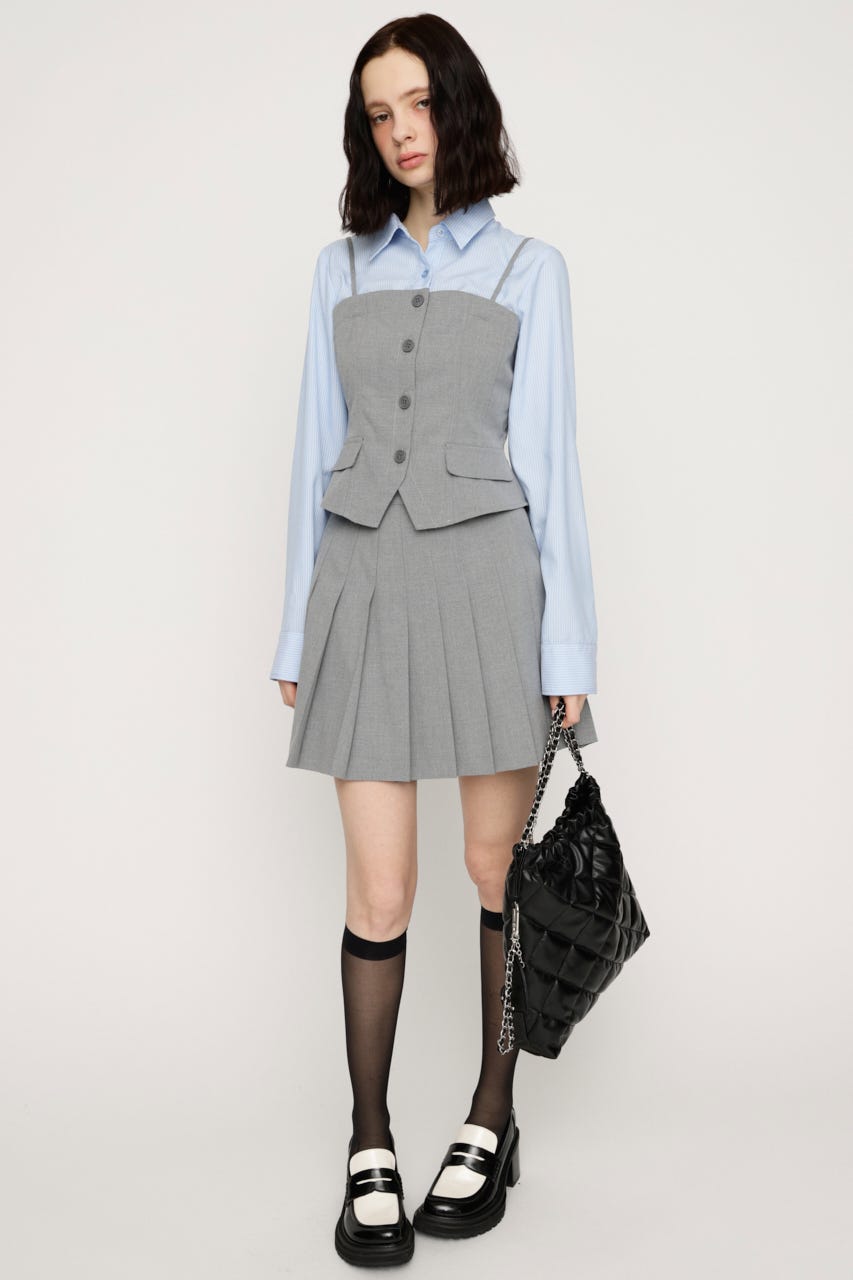 SIMPLY MINI PLEATS スコート GRY 1
