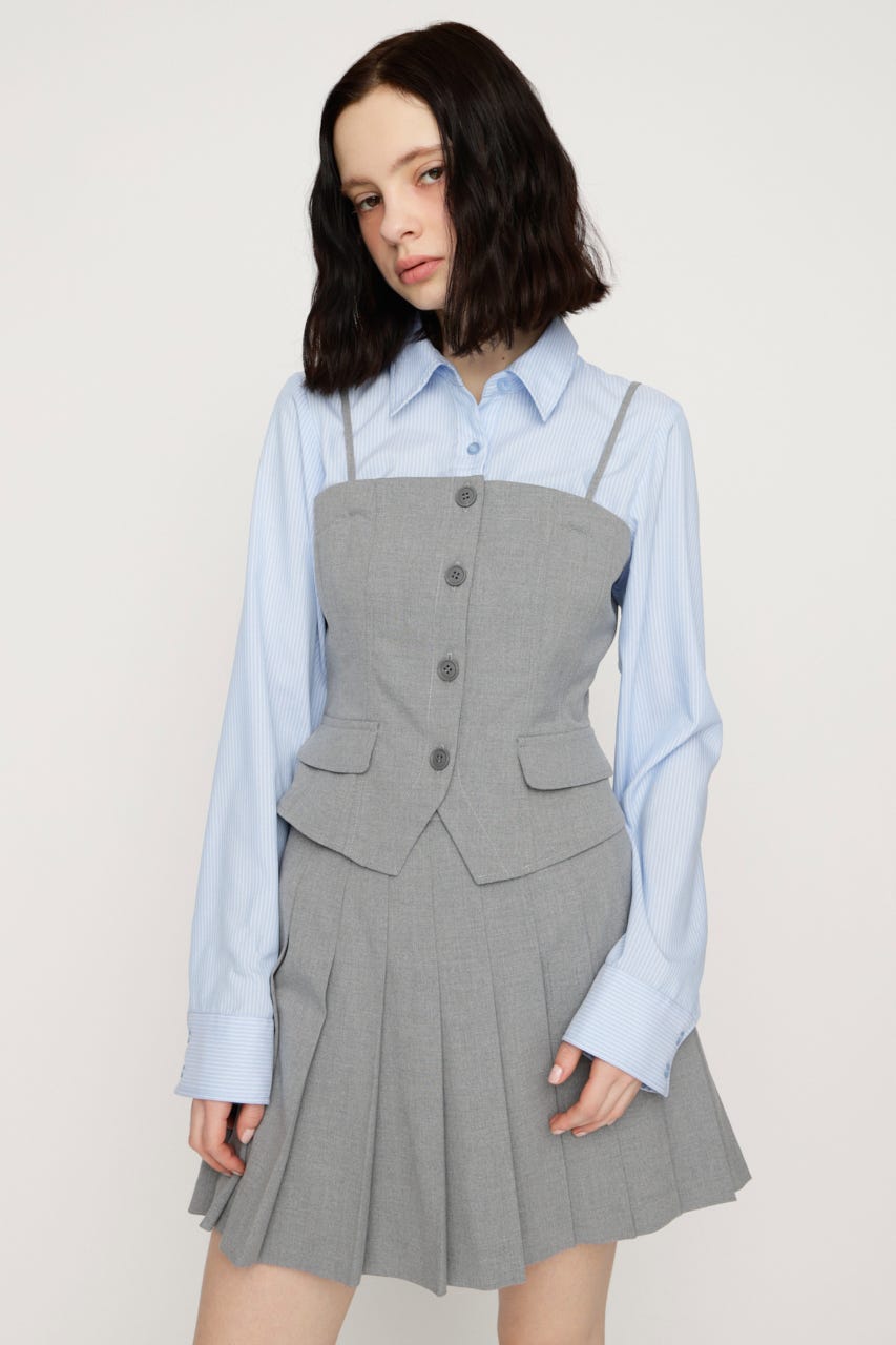 SIMPLY MINI PLEATS スコート GRY 1