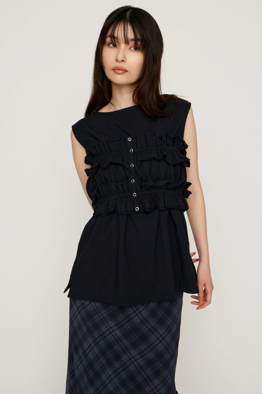 【1BUY5％OFF】MULTI WAY 2P CUT トップス BLK FREE
