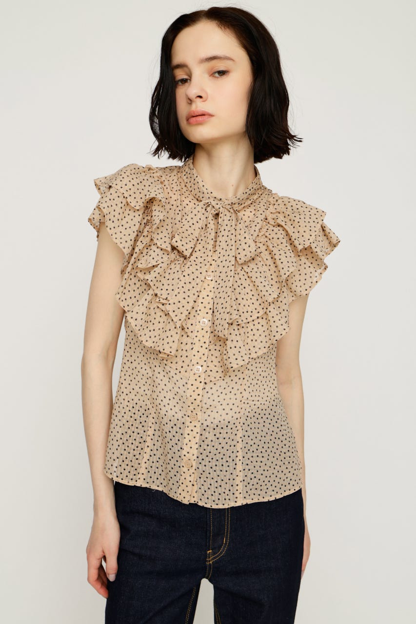 FRILL RIBBON ブラウス M/BEG FREE