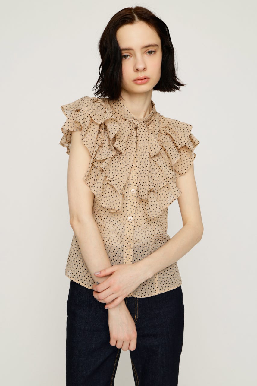 FRILL RIBBON ブラウス M/BEG FREE