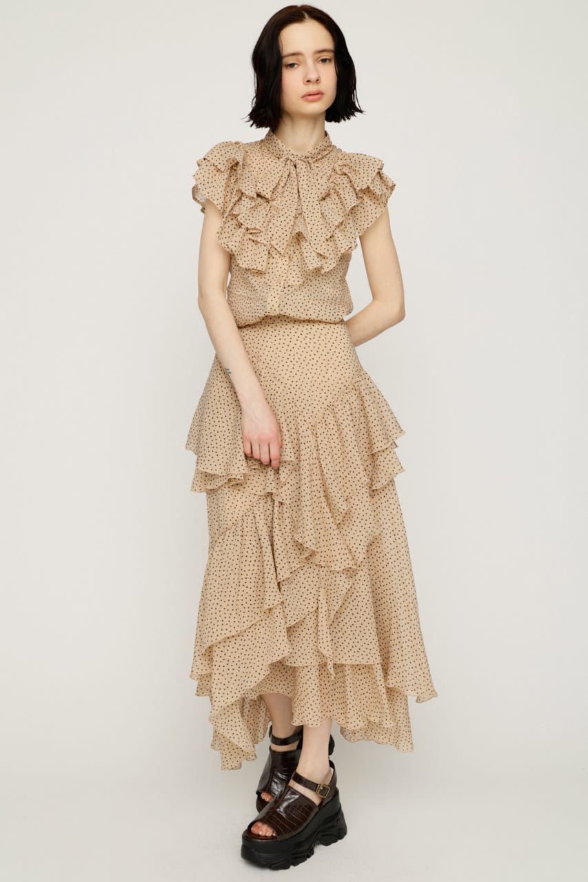 FRILL RIBBON ブラウス M/BEG FREE