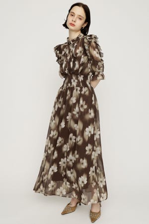 BLUR FLOWER LONG ワンピース