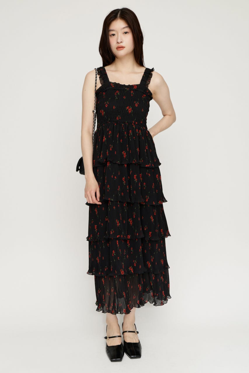MODERN FLOWER CAMI ドレス M/BLK FREE